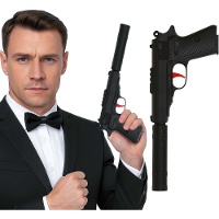 Speelgoedpistool met demper - 29 cm