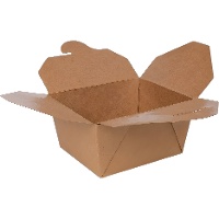 Kartonnen bakje voor afhaalmaaltijden van 11,3 x 9 x 6,3 cm - 4 stuks