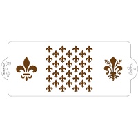 Sjabloon van Franse lelie 10 x 25 cm - Decoreren