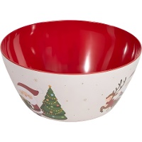 Kerstschaal met kerstman van 25 cm
