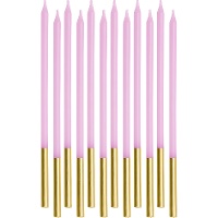 Pastelkleurige Kaarsen van 14 cm - 12 stuks
