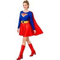 Superheldin kostuum met cape voor dames