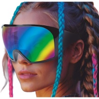 Futuristische multicolor skibril