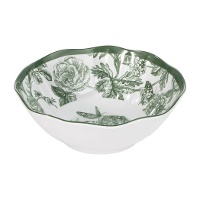 Soepbord 19 cm met groen bloemendessin