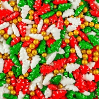 Kerstboom Trio Sprinkles 90 gr - Azucren