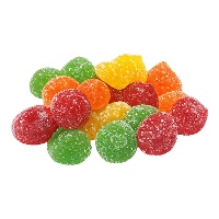 Fruitsmaak gummies in de vorm van borsten met suiker - 125 gr