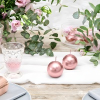 Metallic Ronde Kaars van 6 cm - 10 Stuks