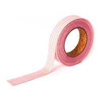 Katoenen plakband met strepen - 5 m