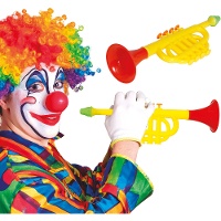 Trompet in assorti kleuren, 32 cm