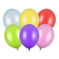 12 cm Gemetalliseerde Latex Ballonnen - PartyDeco -100 stuks