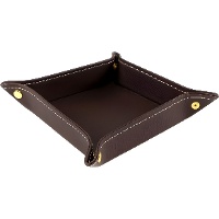 Vierkante kunstlederen sleutelschaal 15 cm - DCasa