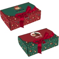 Cadeaudoos met Tió de Nadal-motief, 22 x 15 x 7 cm - 1 stuk