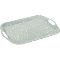 Dienblad 41 x 29 cm - groen bladmotief