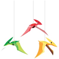 Decoratieve hangers van dinosaurussen Pterodactylus - 3 stuks