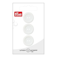Witte knopen met een rand van 2 cm - Prym - 3 stuks