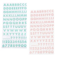 Papieren Letters en Nummers Stickers - 1 Vel