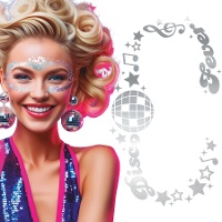 Zelfklevende Disco-gezichtssieraden