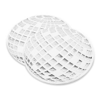 Zilveren discobal servetten 16,5 x 16,5 cm - 12 st.