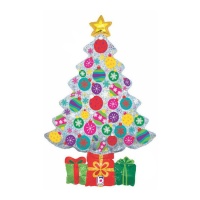 Kerstboom Ballon met Cadeaus van 99 cm - Grabo