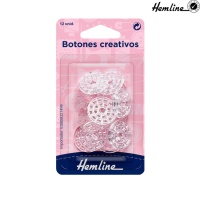 Creatieve knopen van transparante kunststof - Hemline - 12 stuks