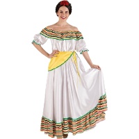 Lang Mexicaans kostuum voor vrouwen