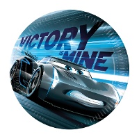 Cars-borden blauw 23 cm - 8 stuks