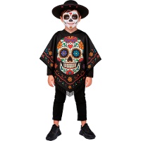 Día de los Muertos-poncho voor kinderen