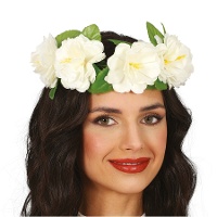 Bloemenkrans met bladeren - 1 stuk