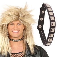 Zwarte halsband met studs