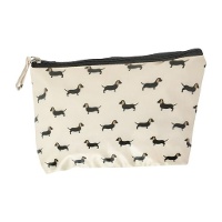 Waterdicht toilettasje met teckel-print, 27 x 17 x 6 cm