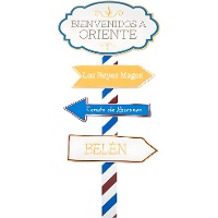 Decoratief bord met de Drie Koningen, 79 x 36,5 cm