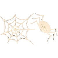 Spinnen en Spinnenweb Chipboard - Artis Decor - 2 stuks