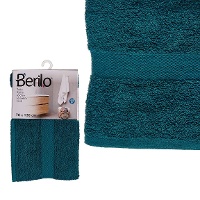 130 x 70 cm donkerblauwe effen handdoek