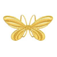Vlinderballon met gouden vleugels 84 x 60,5 cm
