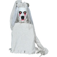 Geanimeerde zombiebruid met licht, geluid en beweging