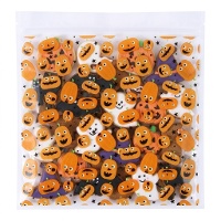 Feestzakjes met pompoenen en hersluitbare afsluiting 18,3 x 17,5 cm - 20 stuks