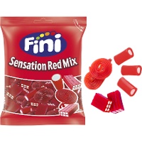 Assortiment van zoethout en rode schijfjes - Fini Sensation Red Mix - 500 gr