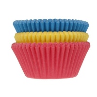 Kleurrijke primaire cupcakevormpjes - House of Marie - 75 stuks