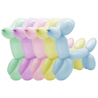 Vormbare pastelkleurige latex ballonnen - 100 stuks