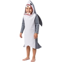 Kinderkostuum van een witte haai