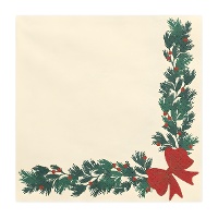 Servetten 16,5 cm Kerststrik - 20 stuks