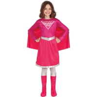 Roze superheldenkostuum voor meisjes