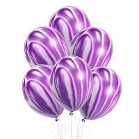 Marmerlook latex ballonnen 30 cm - 5 stuks