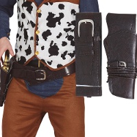 Leren holster met riem