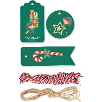 Kerstcadeaulabels met elfjes - 25 stuks