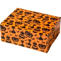 Doos voor snoepjes met pompoenen en katten 18 x 13,5 x 7,5 cm - Decora - 1 stuk