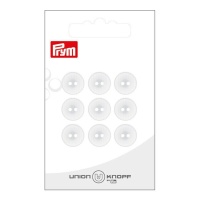 Witte knopen van 1,4 cm met twee gaten - Prym - 9 stuks
