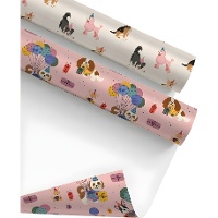 Cadeaupapier met huisdieren 2 x 0,70 m - 1 stuk