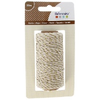 Spoel met metaaleffect touw van 30 m