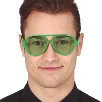 Aviator model bril met gekleurde montuur en glazen